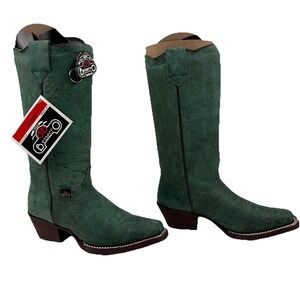 💙NWT Besserro Western Cowgirl Green Boots Womens US 8 / Mex 25 – Goodyear Welt
